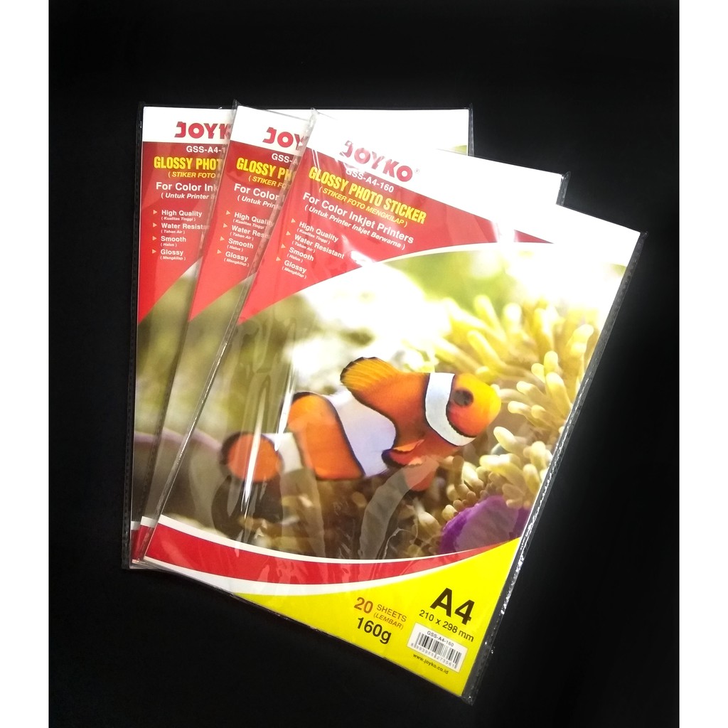 Joyko Glossy Photo Sticker GSS A4 160 Ukuran A4 gsm Kertas Joyko Glossy Photo Sticker GSS A4 160 Ukuran A4 gsm Kertas
