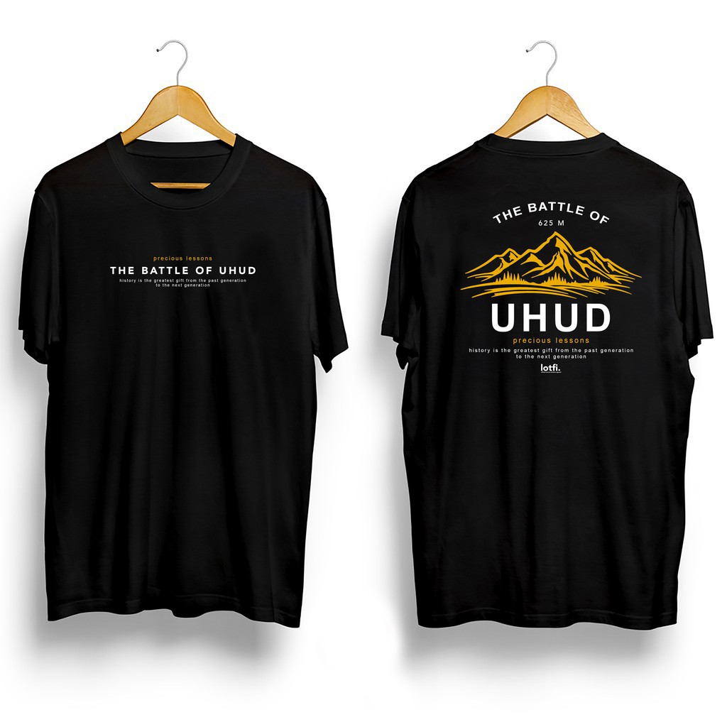 Kaos Islami | Kaos Dakwah Perang Uhud - The battle of Uhud Hitam