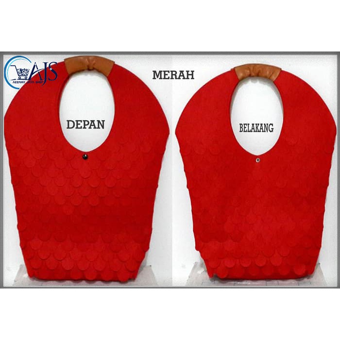 Tas Panel Motif Laser Sisik Ikan