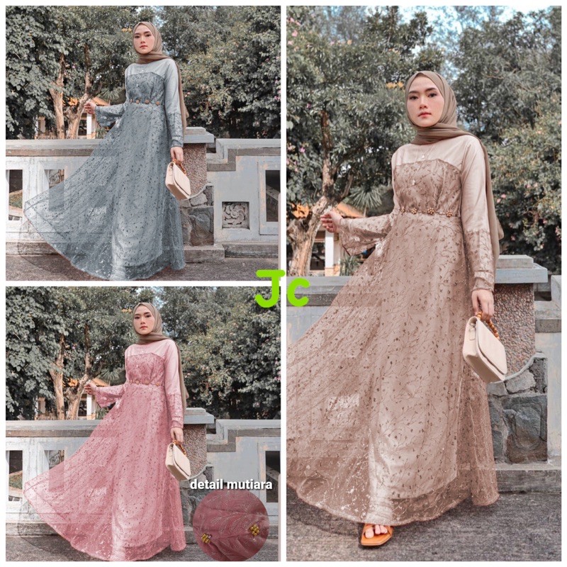 JCZ- Maxi Rachel / Maxi wanita Lebaran Terbaru / Gamis wanita kekinian / Gamis premium