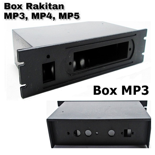 Box Ampli Mini Modul Mp3 Mp5 Kotak Plastik Hitam Tempat Rumah Casing Module Mp3 180x150x45mm