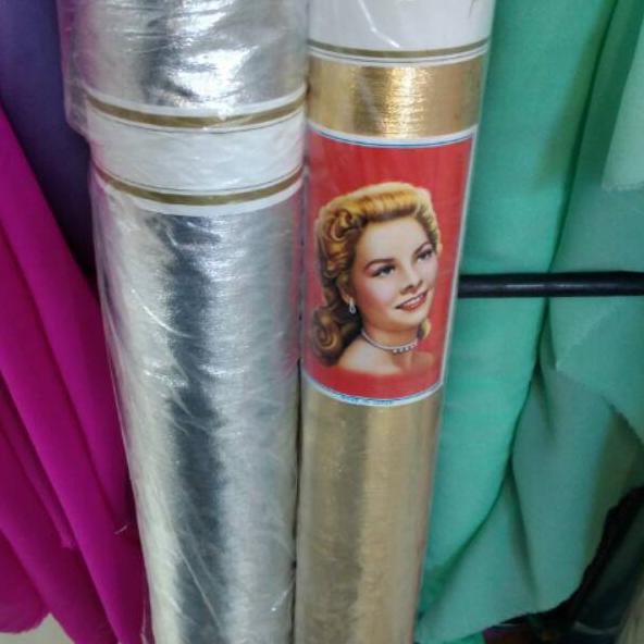 ZH 0613 Kain lame gold dan silver ##