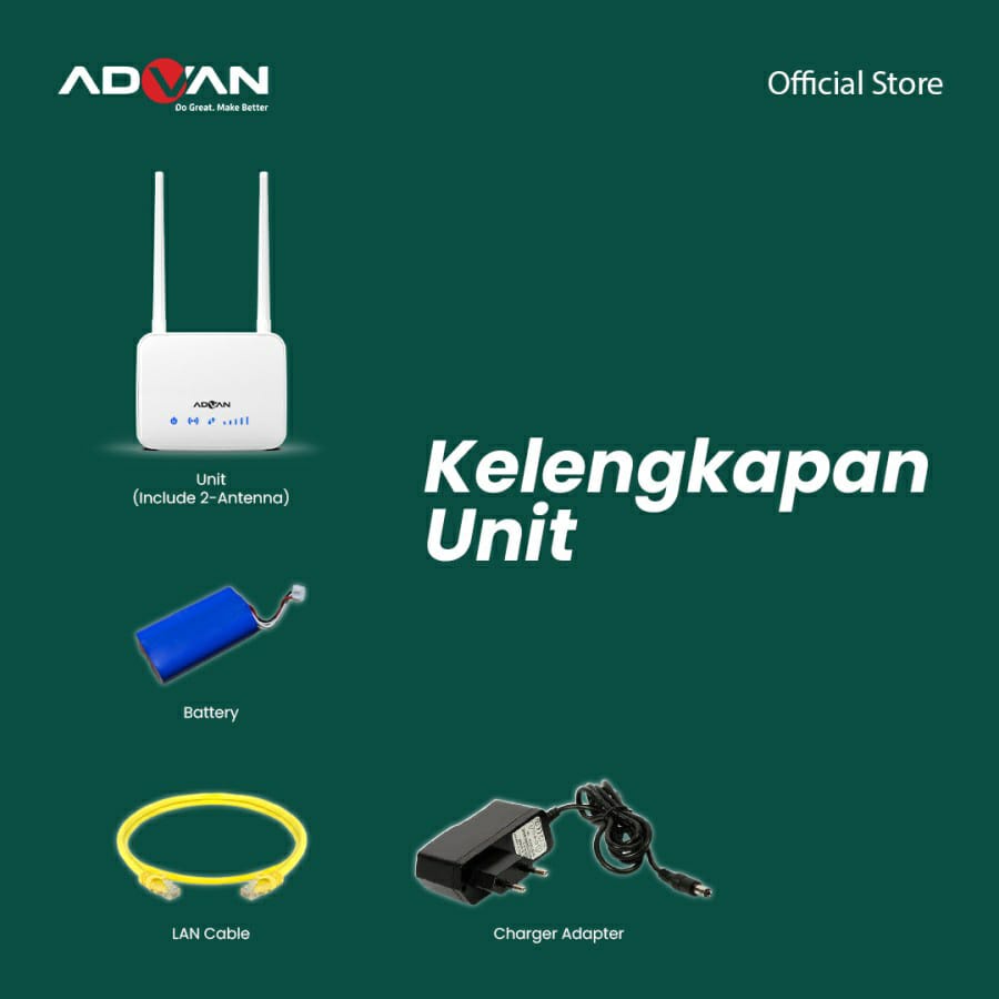 Orbit Advan CPE Start Modem Router Wifi 4G Free Kuota 150GB