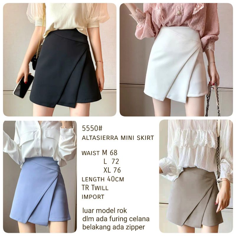 MDLV ~ 5550# Altasierra Mini Skirt Rok Celana Pendek BKK Celana Premium Import Fashion Import