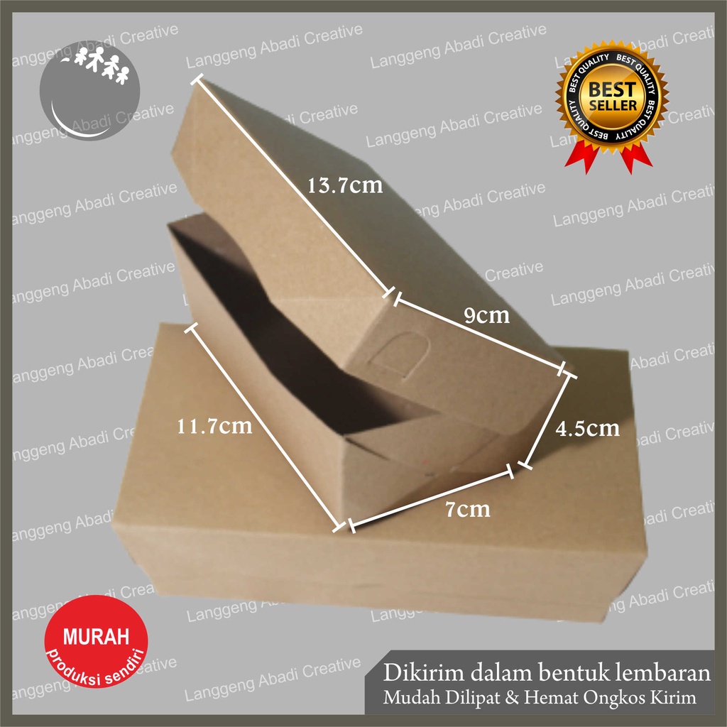 Lunch Box Size S 290gsm Kotak Makan Kertas Paper Box Kraft Dus Makanan Dimsum Takoyaki Snack