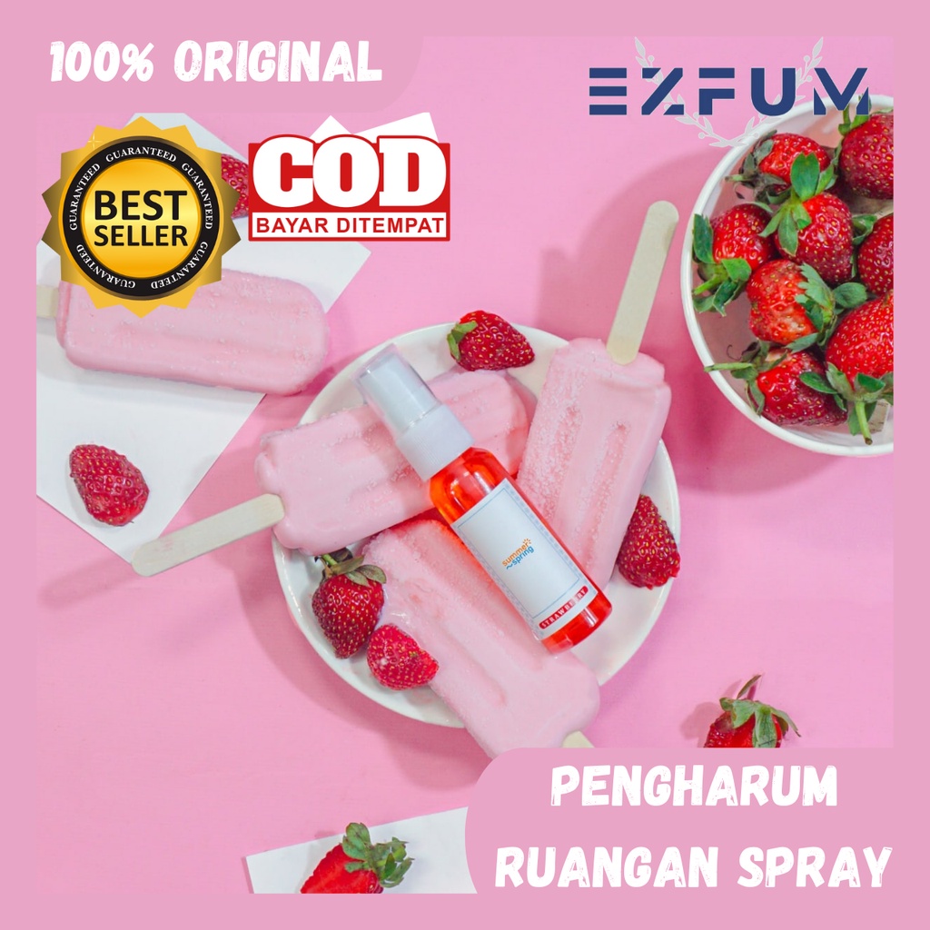Pengharum Ruangan Spray - Pengharum Ruangan Semprot - Pengharum Ruangan - Aroma Strawberry 30 ml