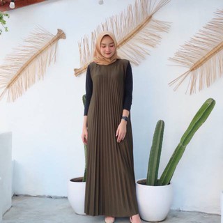 GAMIS PLISKET LONGDRESS PLISKET NO INNER GAMIS KUTUNG