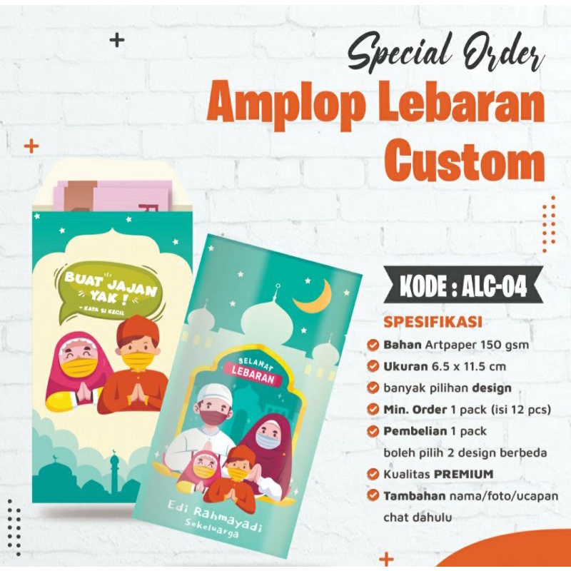 Amplop Lebaran Custom/ Angpao/ Amplop Custom
