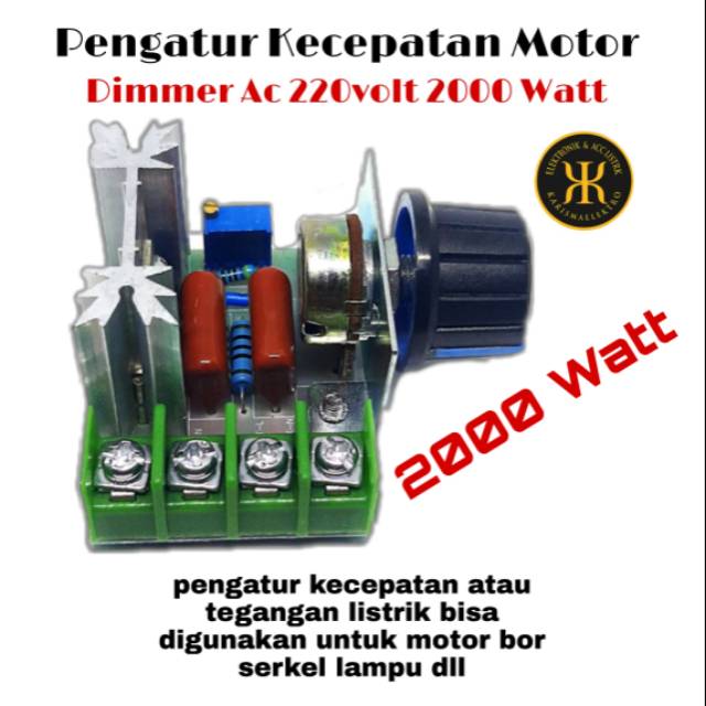 Pengatur kecepatan Motor Dimmer speed Controller mesin Bor gerinda kipas dll