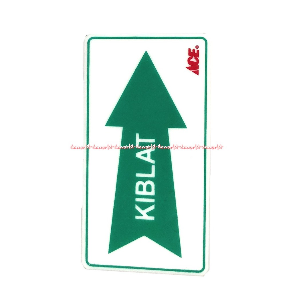 Kris Sign Kiblat Acrylic Stiker Tanda Logo Arah Tanda Shalat Ka'bah Kiblat Stiker Anodized Akrilik10x1 6cm Kiblat Kabah Warna Hijau Green