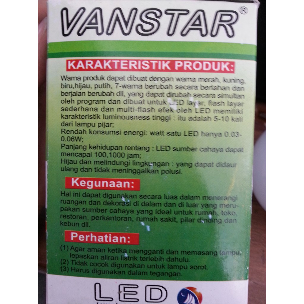 LAMPU LED 15W Vanstar Grosir Termurah