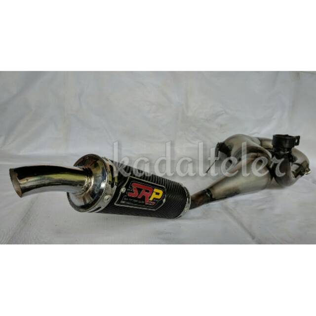 knalpot racing vespa SRP kanan kompetisi slincer carbon