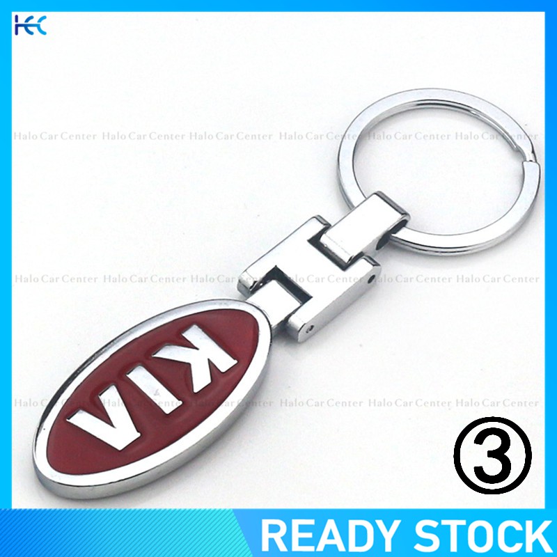 【Ready Stock】Alloy Metal Logo Motorcycle Keychain Car keychain SET for KIA