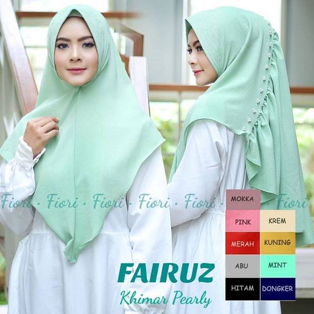 Hijab fairuz khimar pearly termurah