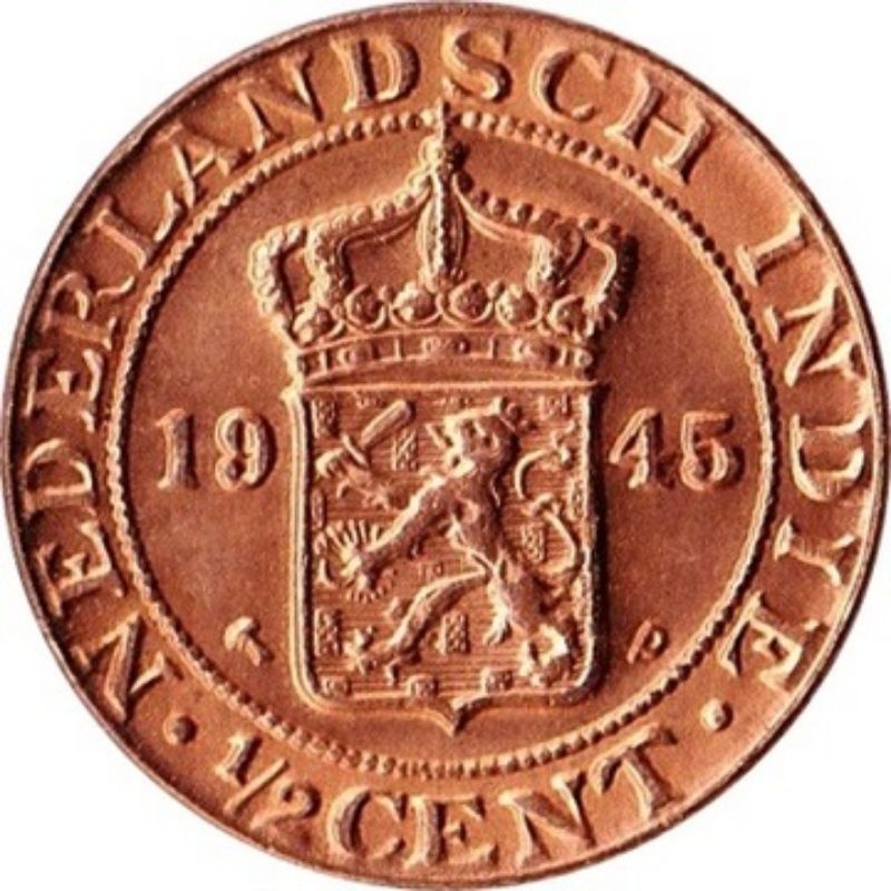 Koin 1/2 Cent - 0.5 Sen 1945