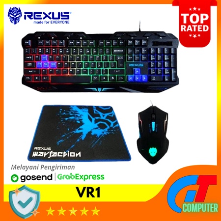 Keyboard Mouse Gaming Rexus Warfaction Vr1 Backlight 1