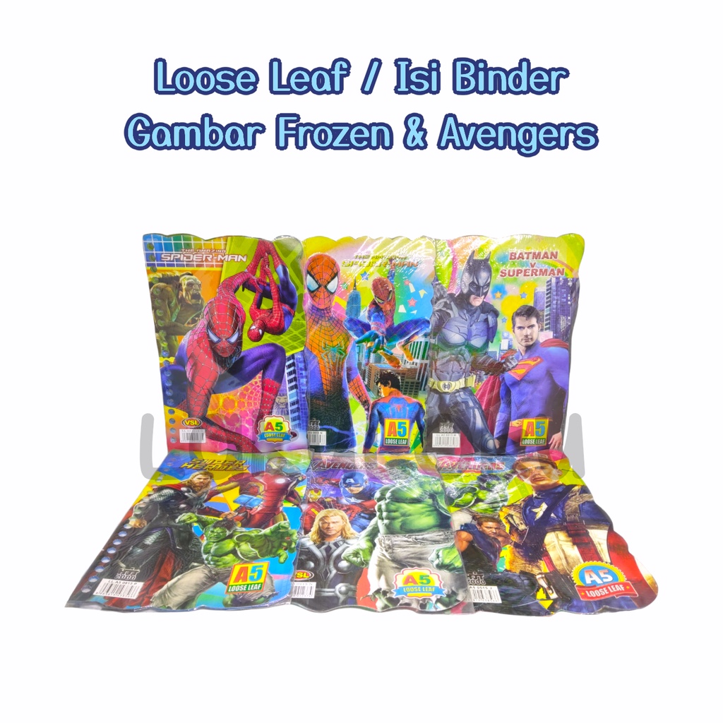 

Kertas Loose Leaf / Isi Binder Gambar Frozen & Avengers