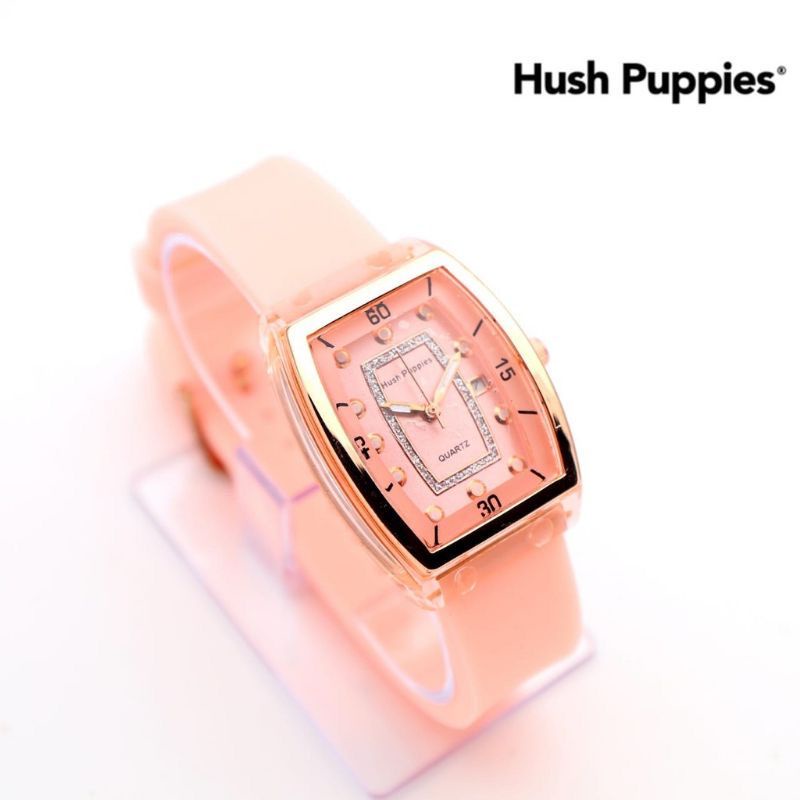 PA Jam Tangan Wanita Pria Hush Puppies Oval Premium Strap Rubber Import Grosir Tanggal Aktif HP011