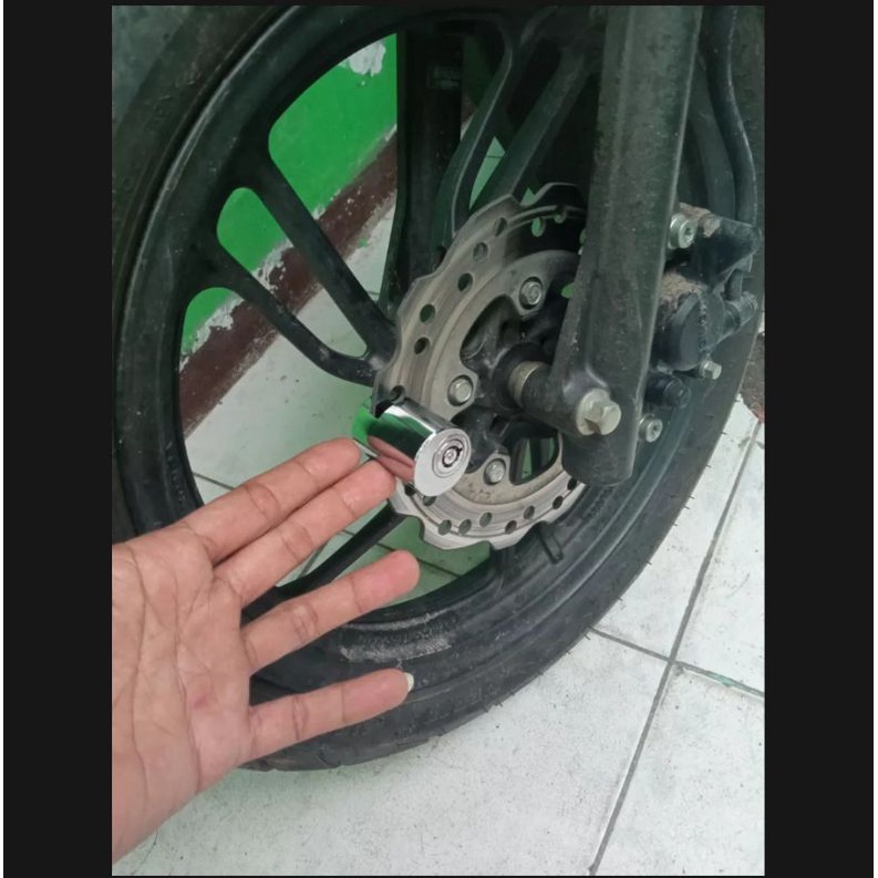 Kunci Gembok Cakram Baja Bulat Anti Maling Untuk Cakram sepeda dan Motor WATERPROOF Tahan Air Fazzio Vario Pcx Namx Stylo Filano DLL