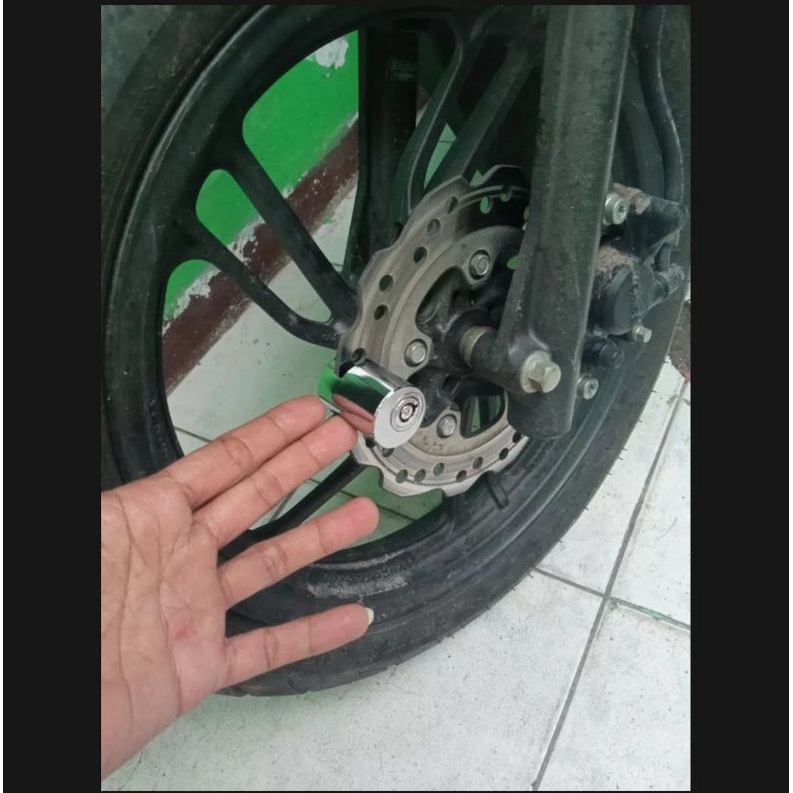 Kunci Gembok Cakram Baja Bulat Anti Maling Untuk Cakram sepeda dan Motor WATERPROOF Tahan Air Fazzio Vario Pcx Namx Aerox DLL