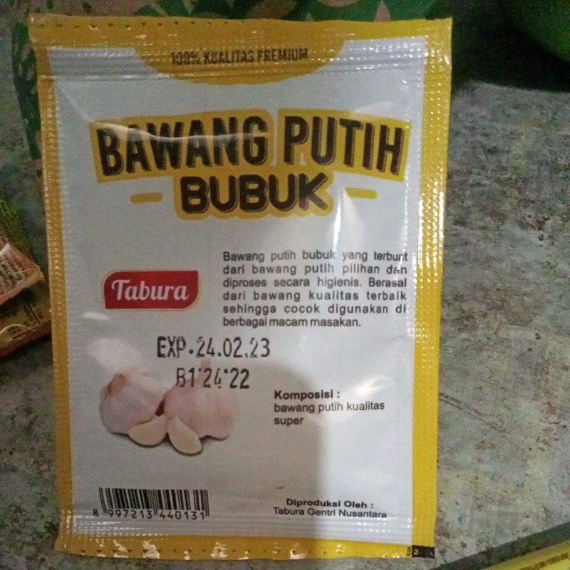 

bubuk bawang putih kemasan
