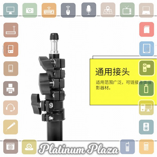 TaffSTUDIO Light Stand Tripod Studio Lighting 4 Section 180cm - FXFZ01 - Black`137I10-