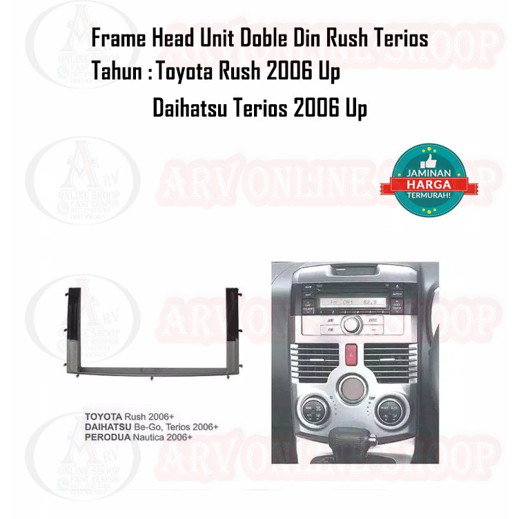 Frame Head Unit Doble Din Daihatsu Terios Atau Frame Head Unit Doble Din Toyota Rush