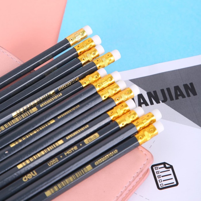 

TULIS-ALAT- DELI EU20200 GRAPHITE PENCIL WITH ERASER -ALAT-TULIS.