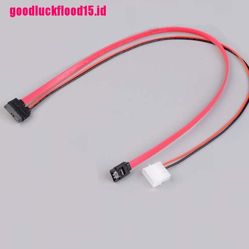 {LUCKID}7+6 Pin slimline sata cable for slim latop SATA DVD+/-RW Drive power cord to PC