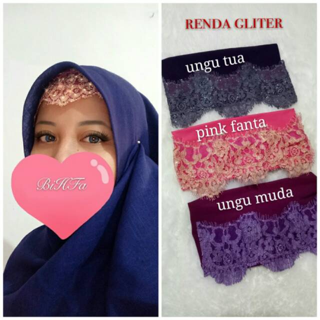 Ciput renda/ciput pesta/iner hijab/inner brokat renda