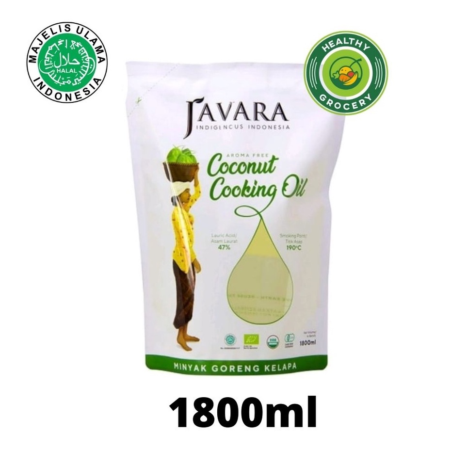 Javara Coconut Cooking Oil Non Aroma / Minyak Goreng Kelapa 1800ml