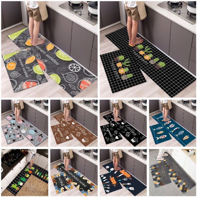 N5 KARPET DAPUR Anti Licin / KESET DAPUR 3D ANTI SLIP ALAS KAKI KITCHEN 2 IN 1