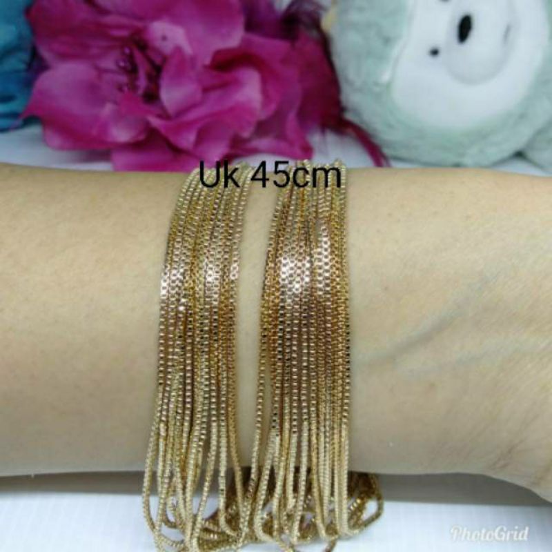 Kalung Itali import rosegold mas uk 36&amp;45Cm