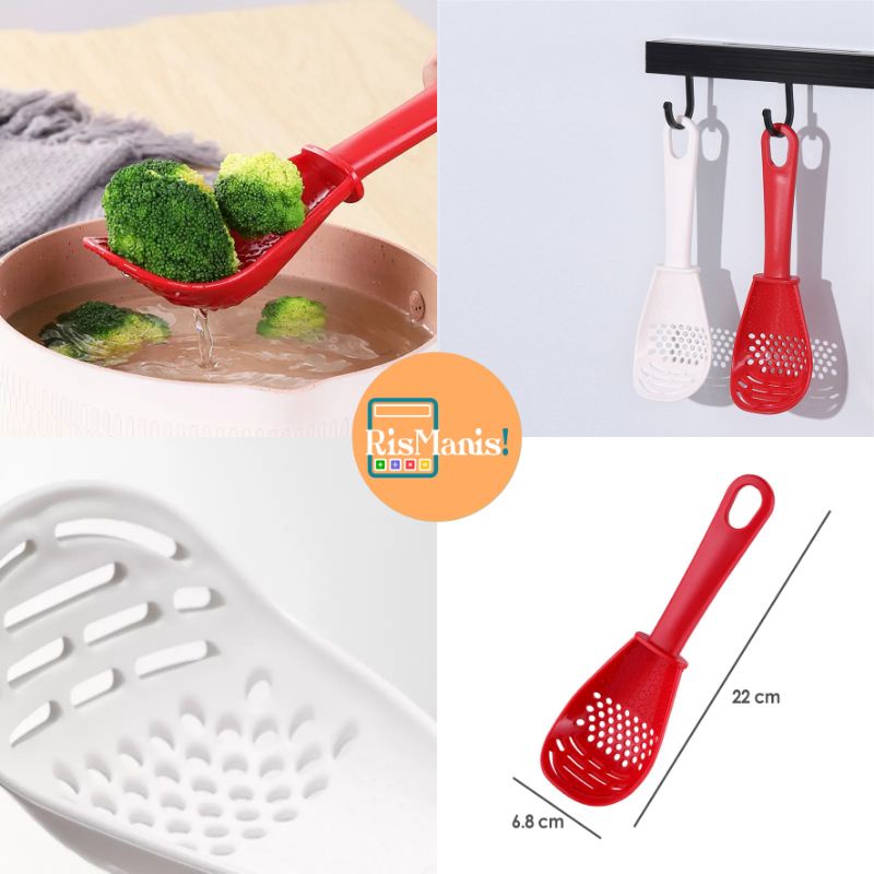 MULTI PURPOSE KITCHEN SPOON - Sendok Dapur Serbaguna Pemisah Telur Centong Nasi Sutil Masak Parutan