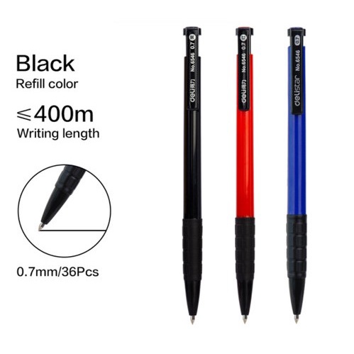 

PULPEN PEN 0.7 MM DELI 6546 CETREK BULLET TIP RECTRACT BALLPOINT