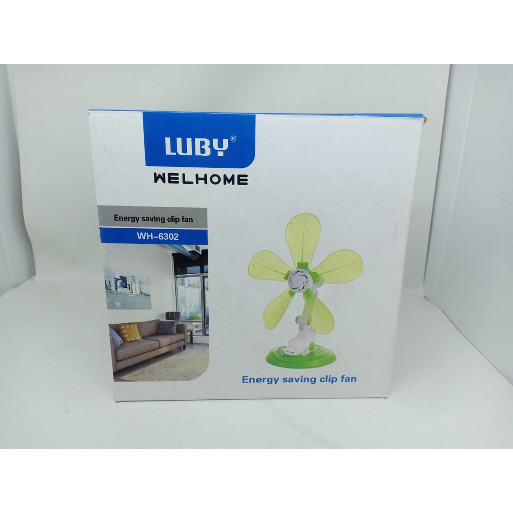 Kipas Angin Meja Clip Fan Luby WH-6302 - Warna Hijau