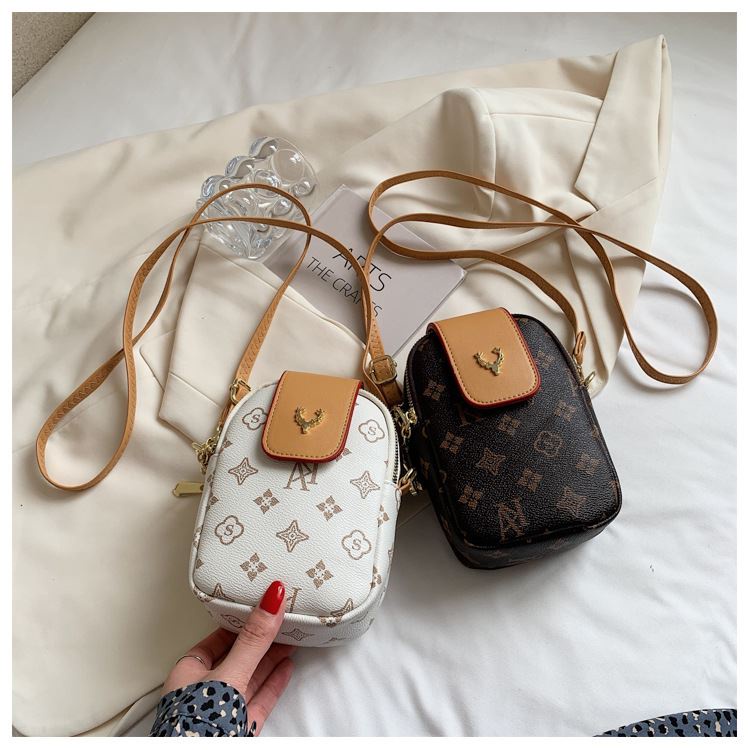 BJ15221 - BROWN/WHITE - TAS DOMPET HP WANITA KEKINIAN SLEMPANG JINJING TOTEBAG HANDBAG DOMPET HP SLINGBAG TAS WANITA FASHION IMPORT MODIS ELEGAN TERMURAH TERLARIS TERBARU BAGSTORE JAKARTA TAS BATAM EL5221 LT1931 BQ3281 JT1036 JT87311