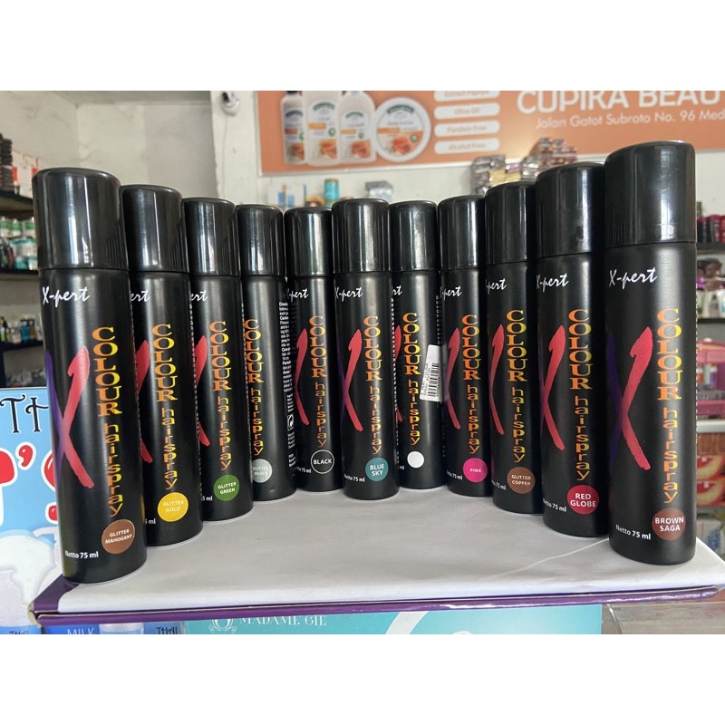 &lt;in.ox&gt; x-pert hair color spray -- xpert pewarna rambut spray -- x pert temporary hair colour spray