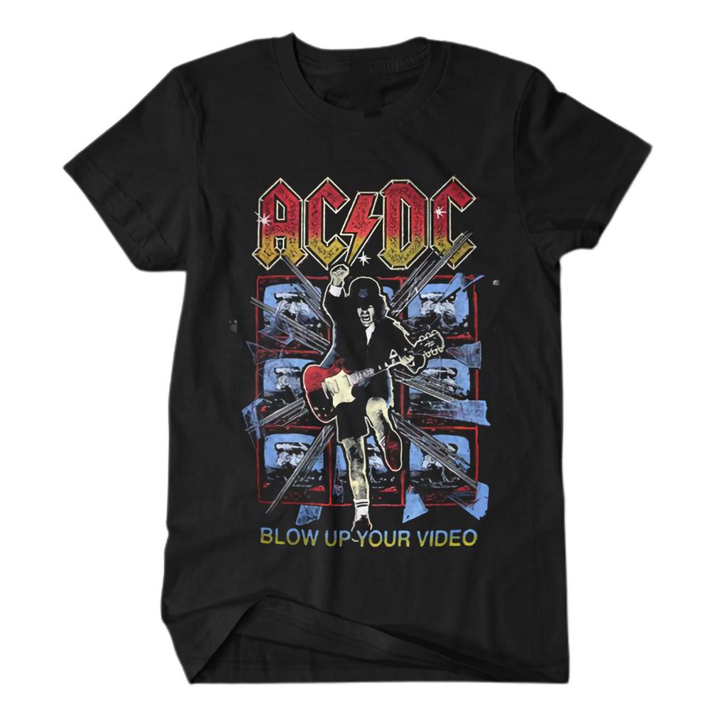 Kaos/T Shirt ACDC Rock Band Legend Blow Up Your Video Custom Satuan