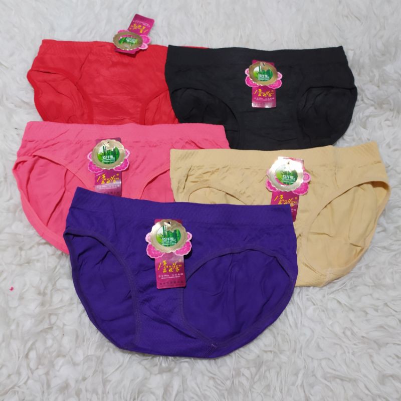 celana dalam wanita bahan anyaman serat bamboo