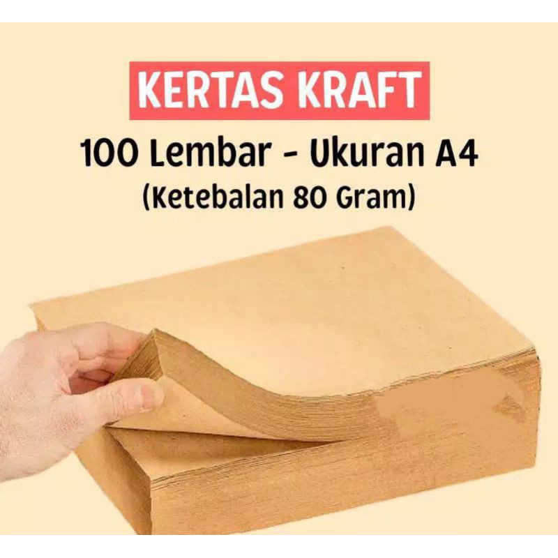 

KERTAS KRAFT / SAMSON ISI 100 LEMBAR A4