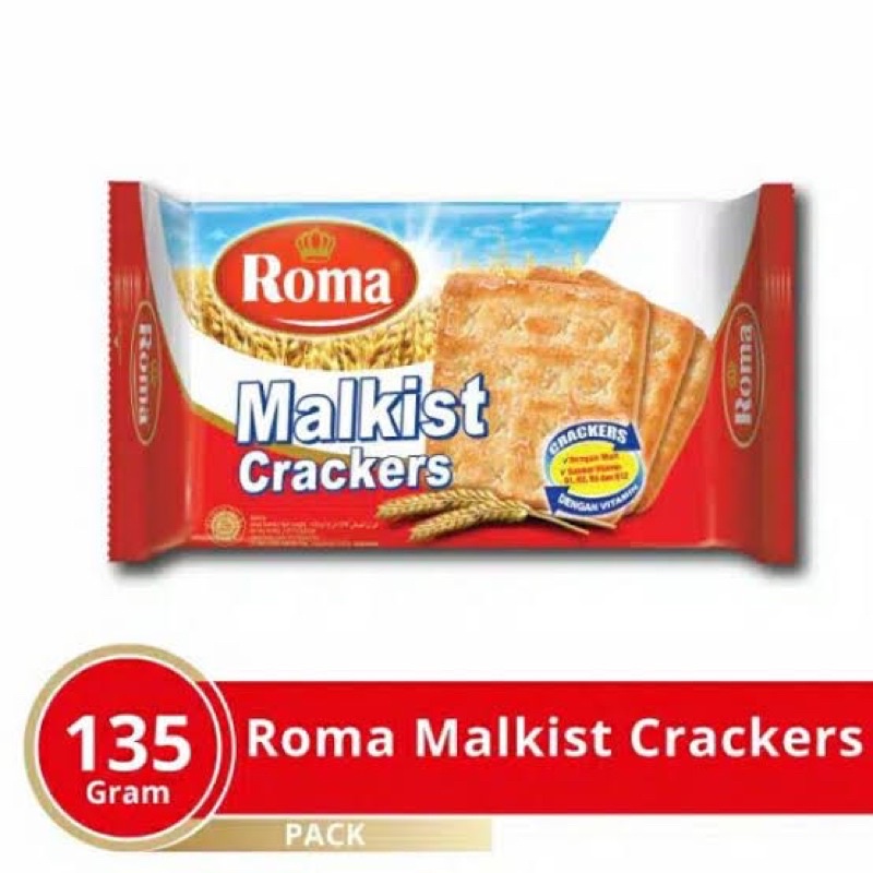 

ROMA MALKIST CRACKERS/ CREAM CRACKERS/ COKLAT/ ABON PACK 135gr