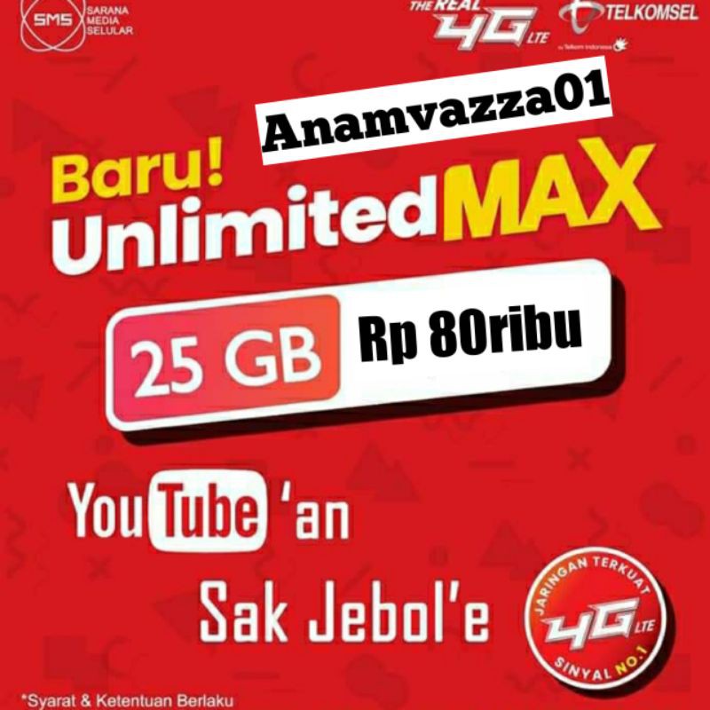 TELKOMSEL UNLIMITED MAX | Shopee Indonesia