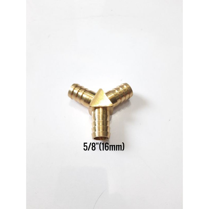 Sambungan selang Cabang tiga 16mm(5/8&quot;) - Y KUNINGAN
