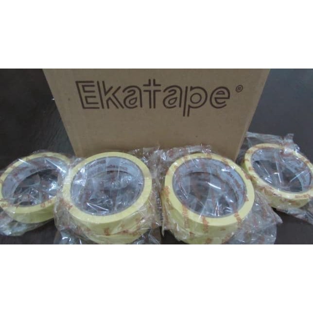 Lakban Kertas/Masking Tape/Isolasi Kertas EKA 24mm x 20m, 1 dus (36 rol)