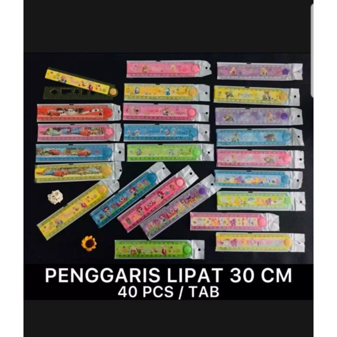 

CWS - PENGGARIS LIPAT 30 CM KARAKTER KARTUN UNIK DAN LUCU