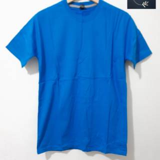 Grosir Kaos  Polos  Biru Bahan Katun Nyaman dan Kualitas 