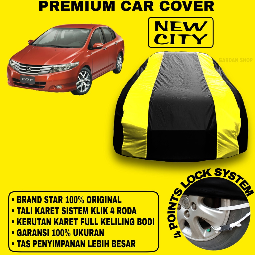 Body Cover NEW CITY Sarung Strip KUNING Penutup Pelindung Bodi Mobil New City PREMIUM