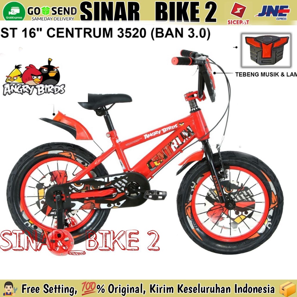 Sepeda BMX Anak Laki 12 16 18 Inch BMX CENTRUM CT-3520-2 Edisi Angry Bird