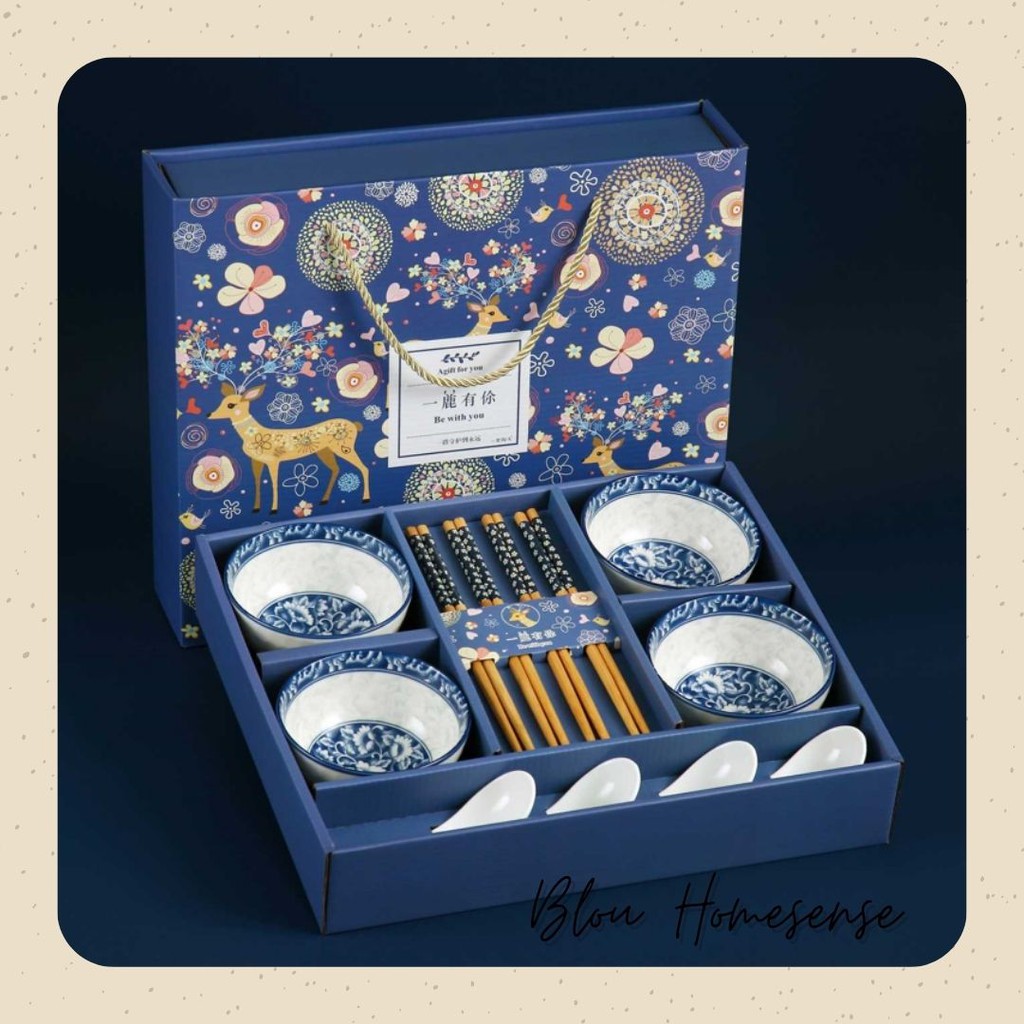 Jual Set Piring Mangkok Makan Keramik Jepang Gift Set 12 Piece Ceramic  Tableware Set Japanese Hampers | Shopee Indonesia